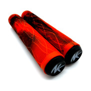 Puños Nokaic para Patinete Freestyle 160mm, Color Negro-Rojo