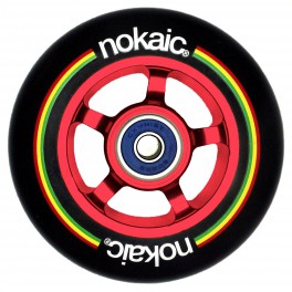 NoKaic Ruedas 100mm Pack (2u.) - Negro/Rojo